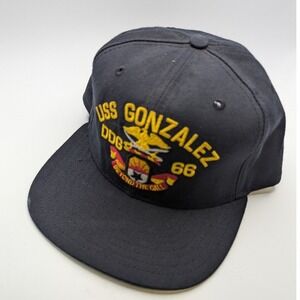USS GONZALEZ DDG 66 The Corps Blue Baseball Cap Hat Snapback Made In USA